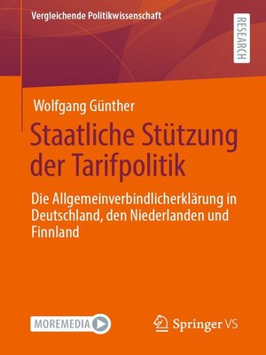 cover image of Staatliche Stützung der Tarifpolitik